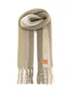 Loewe Alpaca-wool-blend Jacquard Stripe Scarf In Brown