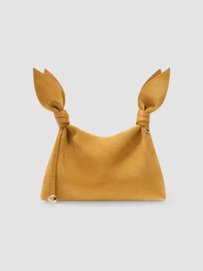 Loewe Women's Scarf Mini Suede Shoulder Bag In Ochre