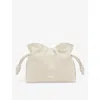 Loewe Womens Sea Salt Flamenco Logo-embossed Mini Leather Clutch Bag In Sea Salt
