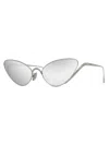 Loewe Womens Silver G737ligx02 Cat-eye Frame Metal Sunglasses In Blue