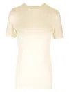 Loewe Beige Silk Blend T-shirts And Polos