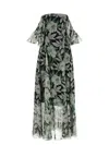 Loewe Off-the-shoulder Floral-print Silk-crepon Midi Dress