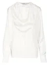 Loewe Silk-blend Satin Blouse In White