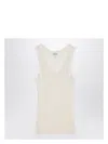 Loewe White Silk Tank Top With Anagram Logo Women