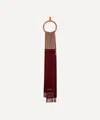 Loewe Women's Skinny Anagram Wool-blend Scarf In Burgundy