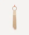 Loewe Women's Skinny Anagram Wool-blend Scarf In Camel/white