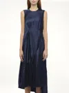 Loewe Women's Sleeveless Satin Dress In Blue