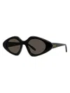 Loewe Triangle Slim 50mm Geometric Sunglasses In Black