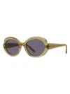 Loewe Women's Slim 54mm Geometric Sunglasses In Green