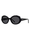 Loewe Lunettes De Soleil Fines Mini Oval Slim In Black
