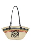 Loewe Small Anagram Basket Bag In Iraca Palm And Leather