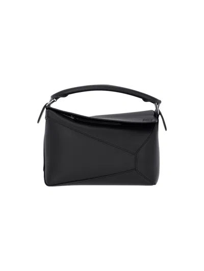 Loewe Small Puzzle Shoulder Bag In Black
