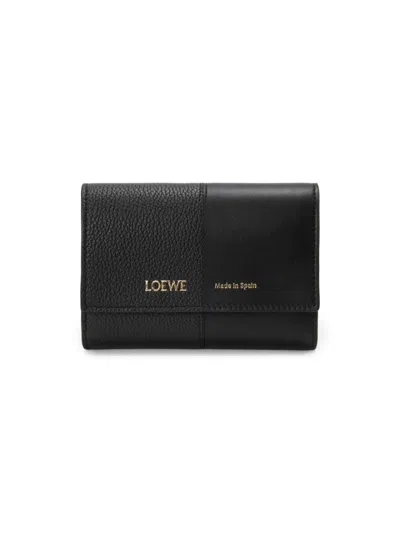 Loewe Women's Small Duet Logo Wallet In Black