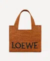 Loewe Small  Font Tote In Raffia