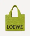 Loewe Paula's Ibiza Font Small Raffia Tote Bag