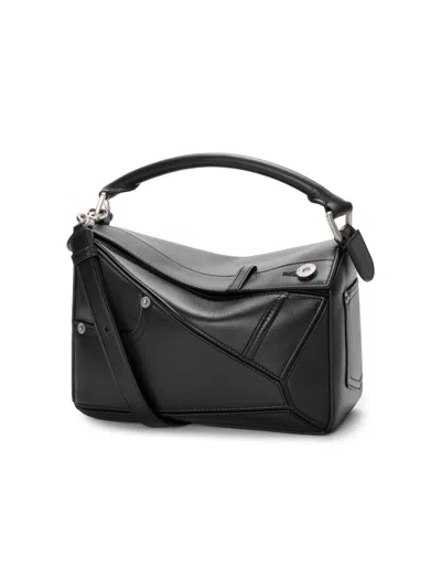 Loewe Women's Small Panta Puzzle Leather Top Handle Bag In Black