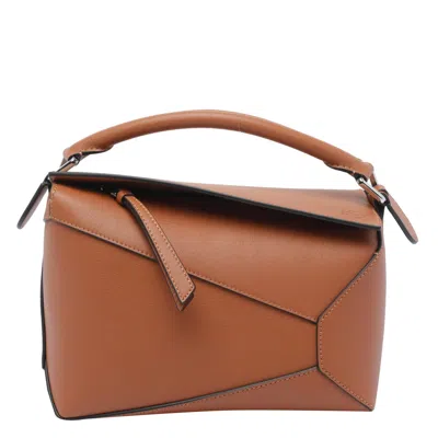 Loewe Women Small Puzzle Edge Handbag In Brown