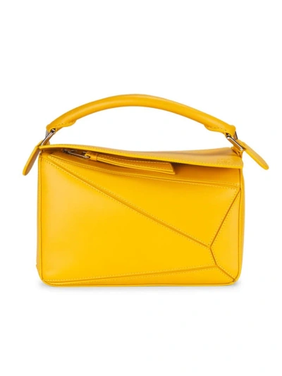 Loewe Women's Small Puzzle Leather Bag In Sunflower