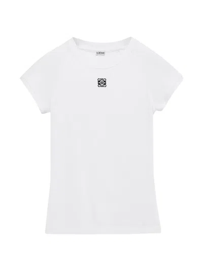 Loewe Women's Small-fit Logo T-shirt In White