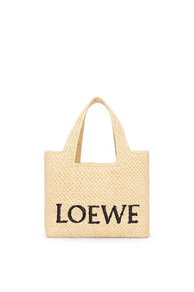 Loewe Women's Smallfont Tote Bag In Nude & Neutrals
