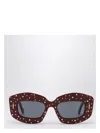 Loewe Smooth Pavé Screen Burgundy Sunglasses In Burgundy