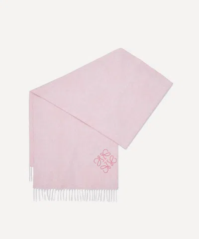 LOEWE LOEWE WOMEN'S SOFT PINK ANAGRAM WOOL-BLEND SCARF