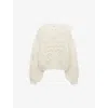 Loewe Womens Soft White Anagram Relaxed-fit Mohair-blend Jumper In Soft White