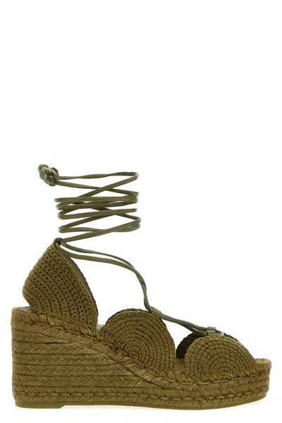 Loewe Women 'solar' Capsule Paula's Ibiza Wedges In Green