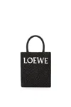 Loewe Standard A5 Tote Bag In Raffia In Blackwht