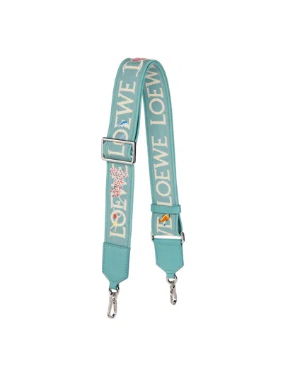 Loewe Women's Suna Fujita X  Deep Sea Anagram Strap In Blue