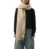 Loewe Anagram Scarf In Beige/white