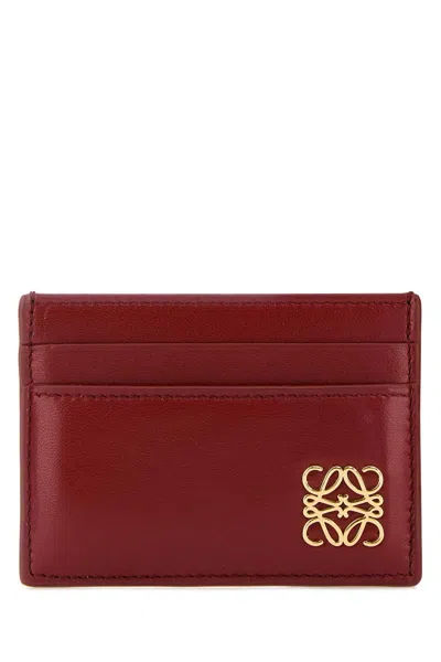 Loewe Women Tiziano Red Leather Card Holder