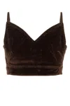 Loewe Velvet Denim Strappy Top In Multicolor