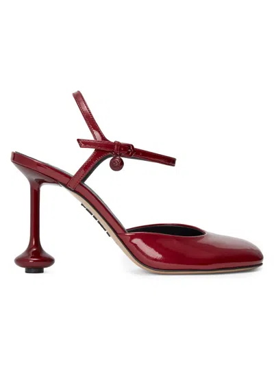 Loewe Toy Ankle Strap Pump 90 In Burgundy