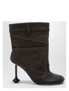Loewe Suede Ankle Boots With 9 Cm Heel Height For Women