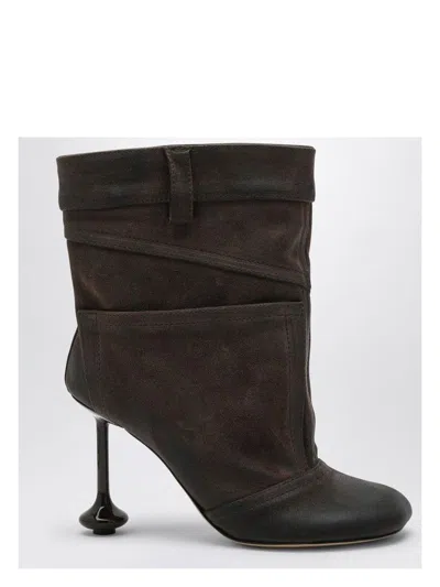 LOEWE WOMEN'S TOY GREY SUEDE BOOT