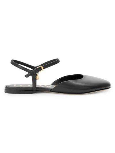 Loewe Women's Toy Leather Ballerina Flats In Black