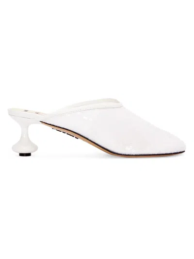 Loewe Women's Toy Sequin 45mm Mules In Neutral