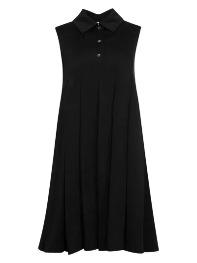 Loewe Trapeze Short Dress Box-pleat Design In Black