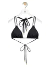 Loewe Pattern Logo Lace Swimsuit In Black