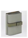 Loewe Trifold Wallet Shell Grey/eucalyptus/butter In Leather In Grey