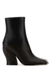 Loewe Women's Two-tone Leather Onda Ankle Boots | Size 40 | L814286x26 Color Bladarbro
