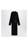 Loewe Belted Wool Dress In Black
