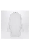 Loewe Women's White Asymmetrical Cotton Shirt In Metal