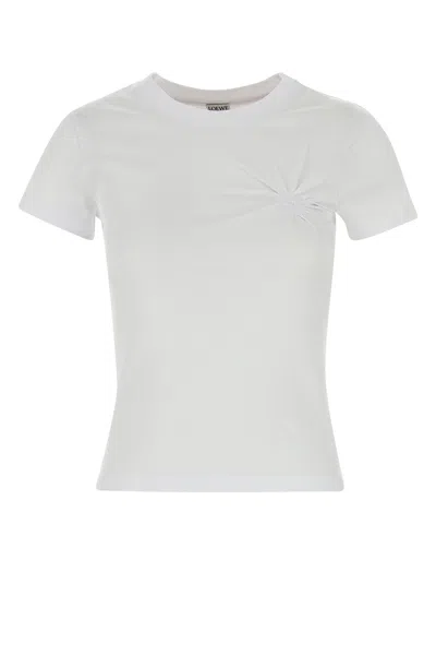 Loewe Women White Cotton Blend T-shirt