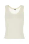 Loewe Women White Silk Tank Top In Neutral