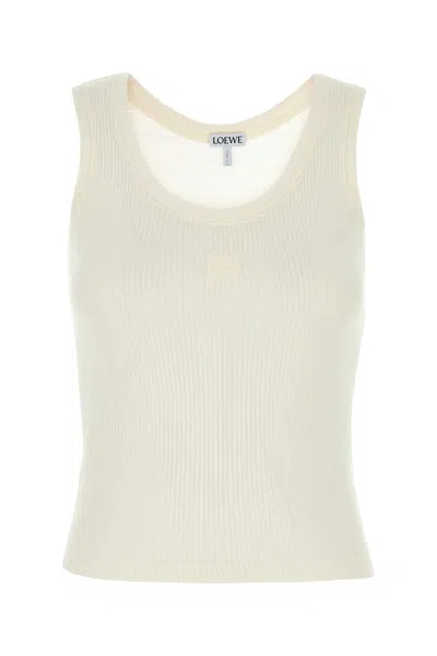 Loewe Women White Silk Tank Top