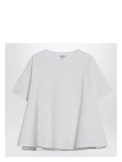 Loewe Women's White Trapeze T-shirt