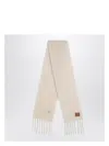 Loewe White Wool And Mohair Scarf Women
