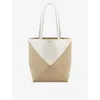 Loewe Women's White/pap Craft Puzzle Fold Medium Leather Tote Bag